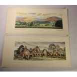 Two unframed carriage prints, Dryburgh Abbey, Berwickshire- Kenneth Steel and, Glen Tanner near