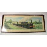 Two framed Hamilton Ellis carriage prints, travel in 1895 and travel in 1905 (2)