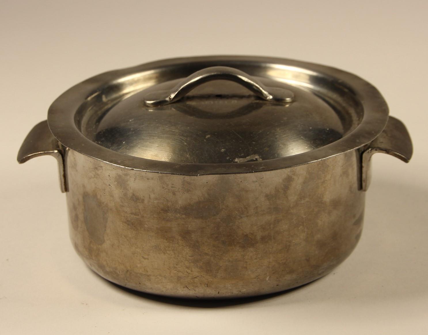 Three stainless steel cooking pots, each marked to base and lid 'LMS HOTELS' - Image 6 of 7