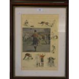 After Ralph Cleaver, England v Wales rugby, two bird prints and various prints and mirrors