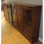 A pair of mid 20th century bookcases flanked by two glazed doors (2)