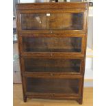 A glode wernicke style 4 height bookcase 87 cm wide 142 cm tall