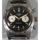 Rotary Aquaplunge, a gentleman's stainless steel chronograph manual wind wristwatch, not working,
