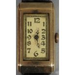 An Art Deco Rotary ladies manual wind wristwatch, London 1939, cal 210, 15 jewel, cut & comp. bal.