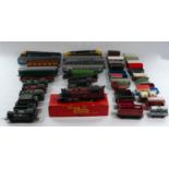 A Tri-ang Railways OO Gauge, 4-6-4 Tank Loco Maroon Livery, together with other wagons, carriages
