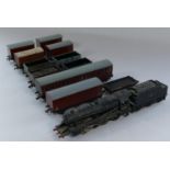 A playworn Hornby-Dublo LT25 LMR 8F 2-8-0 Freight Locomotive & Tender 48158 together with, a