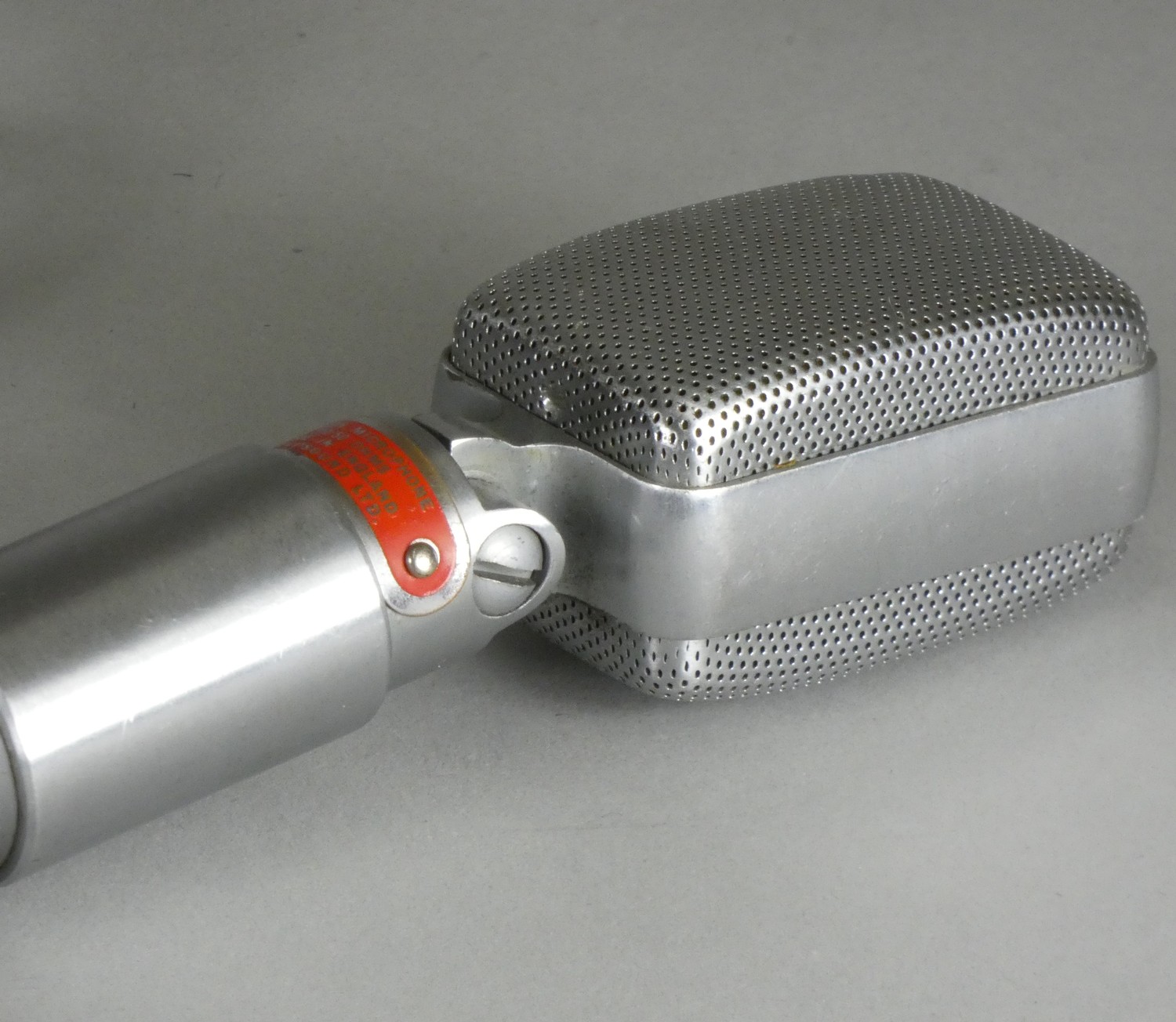 A Reslosound Ltd polished aluminium microphone 30/50 OHMS, complete with connecting plug and lead. - Image 2 of 3