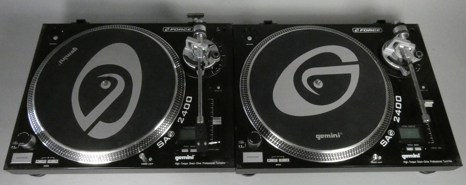 A pair of Gemini SA2400 direct drive turntables