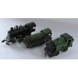 Three play worn tin plate O Gauge locomotives to include- L.N.E.R 460, a K.B.N 0-35 and an