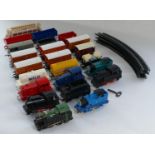 A collection of model railway to include- Hornby Thomas the Tank Engines with two wagons and