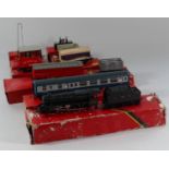 A Hornby Railways boxed scale model- Closed Van- 'Cadburys' (R.109) together with L.M.S Loco Black