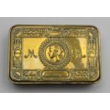 A WWI Queen Mary 1914 Christmas brass tin