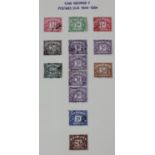 George V postage due 1924-34, 13 used examples, postal union congress 1929 various mint and used