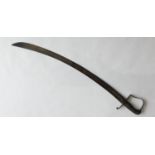 George III 1796 pattern Calvary Officers' Sabre, with iron stirrup hilt with wire bound ribbed