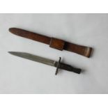 A Canadian Ross Rifle 1907 MkII bayonet, scabbard and frog, stamped 10/15 Ross Rifle Company