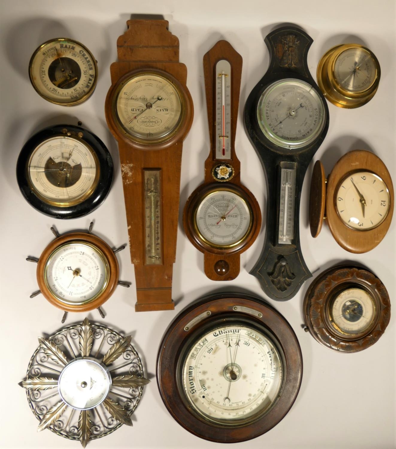 A collection of barometers