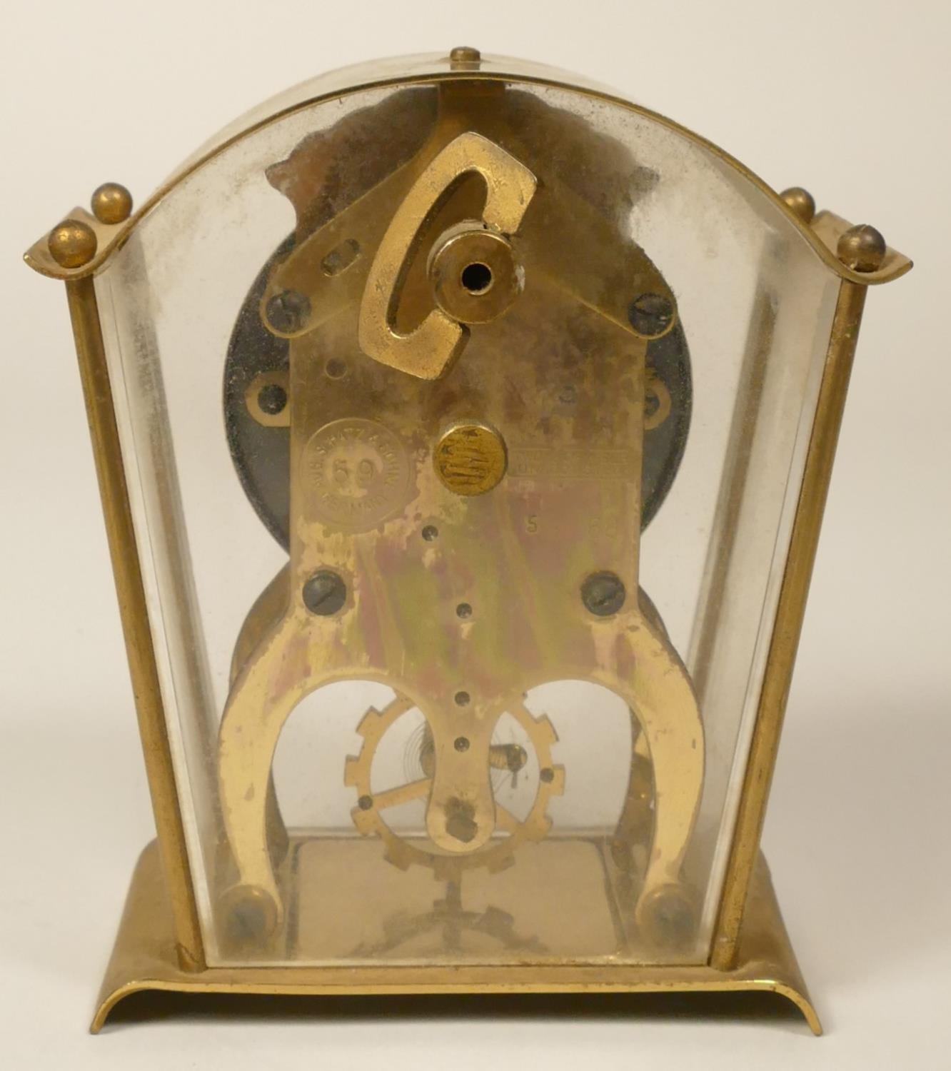 A Schatz 8 day, brass carriage time piece with visible escapement, together with another similar - Image 3 of 9