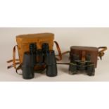 An Imperator 10 x 50 pair of binoculars, case and a Max Adler, Berlin pair of Apollo 8 x 27