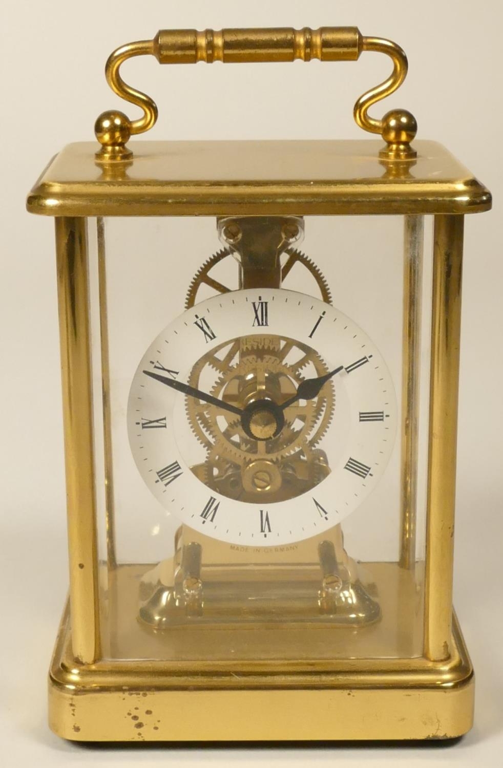 A Schatz 8 day, brass carriage time piece with visible escapement, together with another similar - Image 9 of 9