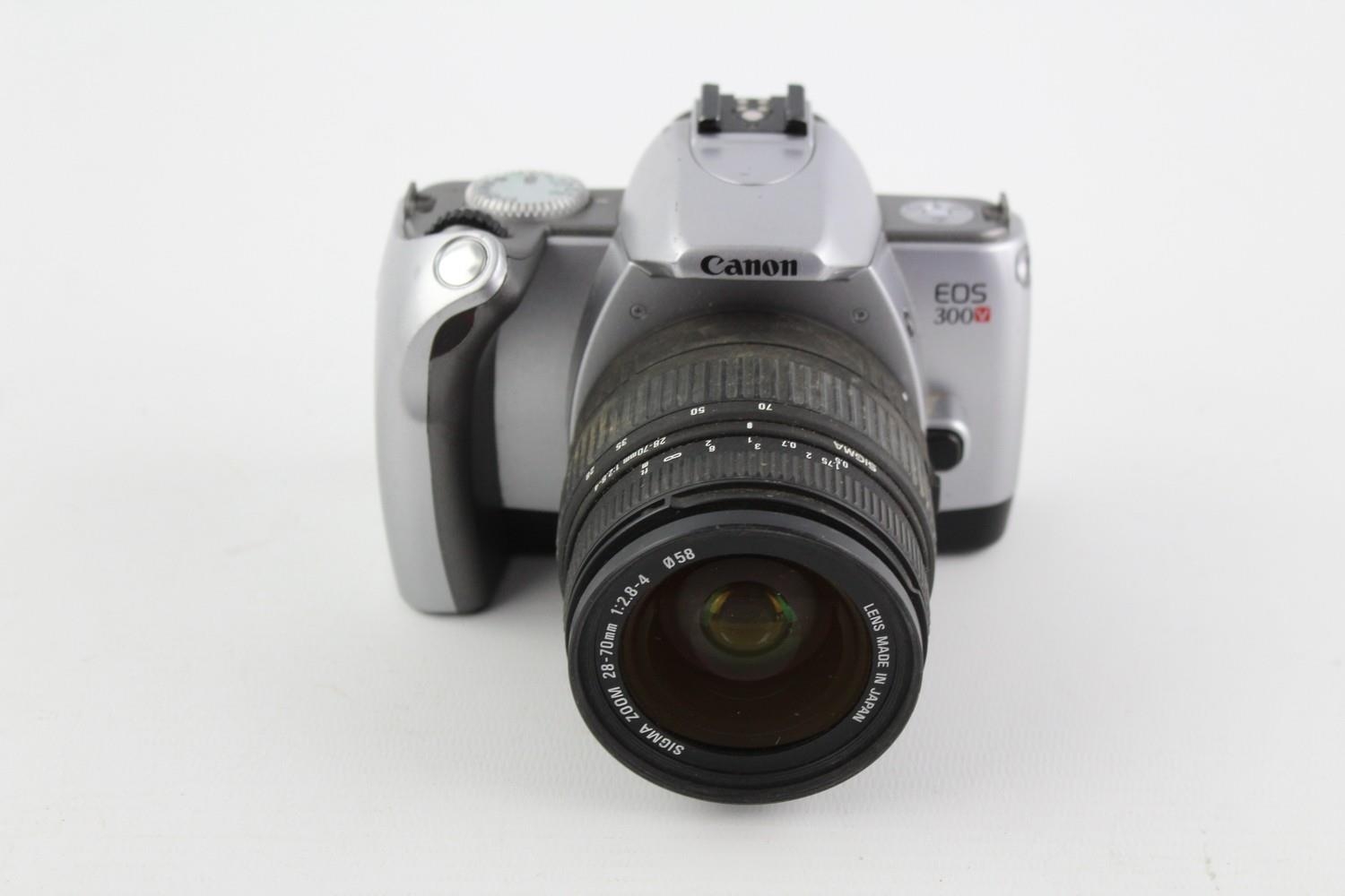 A Canon EOS 300V SLR Film Camera w/ Sigma 28-70mm F/2.8-4 Lens, together with a Kodak Bullet - Image 2 of 20