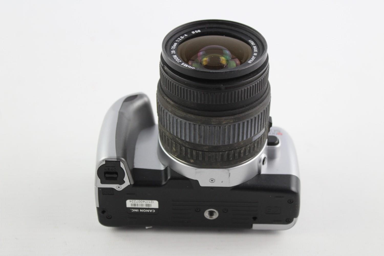 A Canon EOS 300V SLR Film Camera w/ Sigma 28-70mm F/2.8-4 Lens, together with a Kodak Bullet - Image 7 of 20