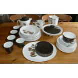 A Johnson Bros Ironstone Snowhite pattern part dinner and tea service and other assorted mid