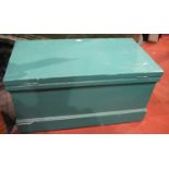 A painted pine tool makers cabinet chest with fitted interior. 91 x 48 x 46.
