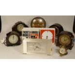 A collection of five bakelite electric clocks to include, Smith Setric together with, a Seth