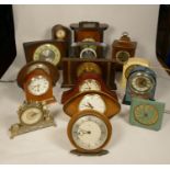 A collection of clocks to include, Splendex West Germany mantel clock, Smith Sectric electric