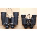 Two pairs of binoculars, including a Zenith 10x50 field 5.5 No43341 and Safari 8x40 field 6.3