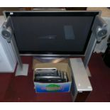 A Panasonic LCD TV 50inch, model number- TH50PX600B, together with a KEF Home Theater surround sound