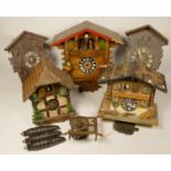 A collection of clocks to include, Cuckoo clocks (2)