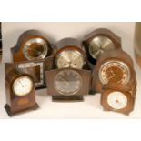 A collection of clocks to include, a Bentima 8 day mantel clock, a Smiths Enfield mantel clock,