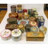 A large collection of Mid Century sweet & biscuit tins.