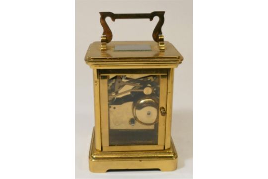 A Richard & Cie, French, 19th century brass, striking carriage clock ...