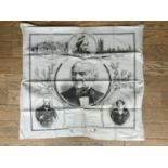 Gladstone - Large linen handkerchief, 'The Right Honourable William Ewart Gladstone (1809-1898) 61cm