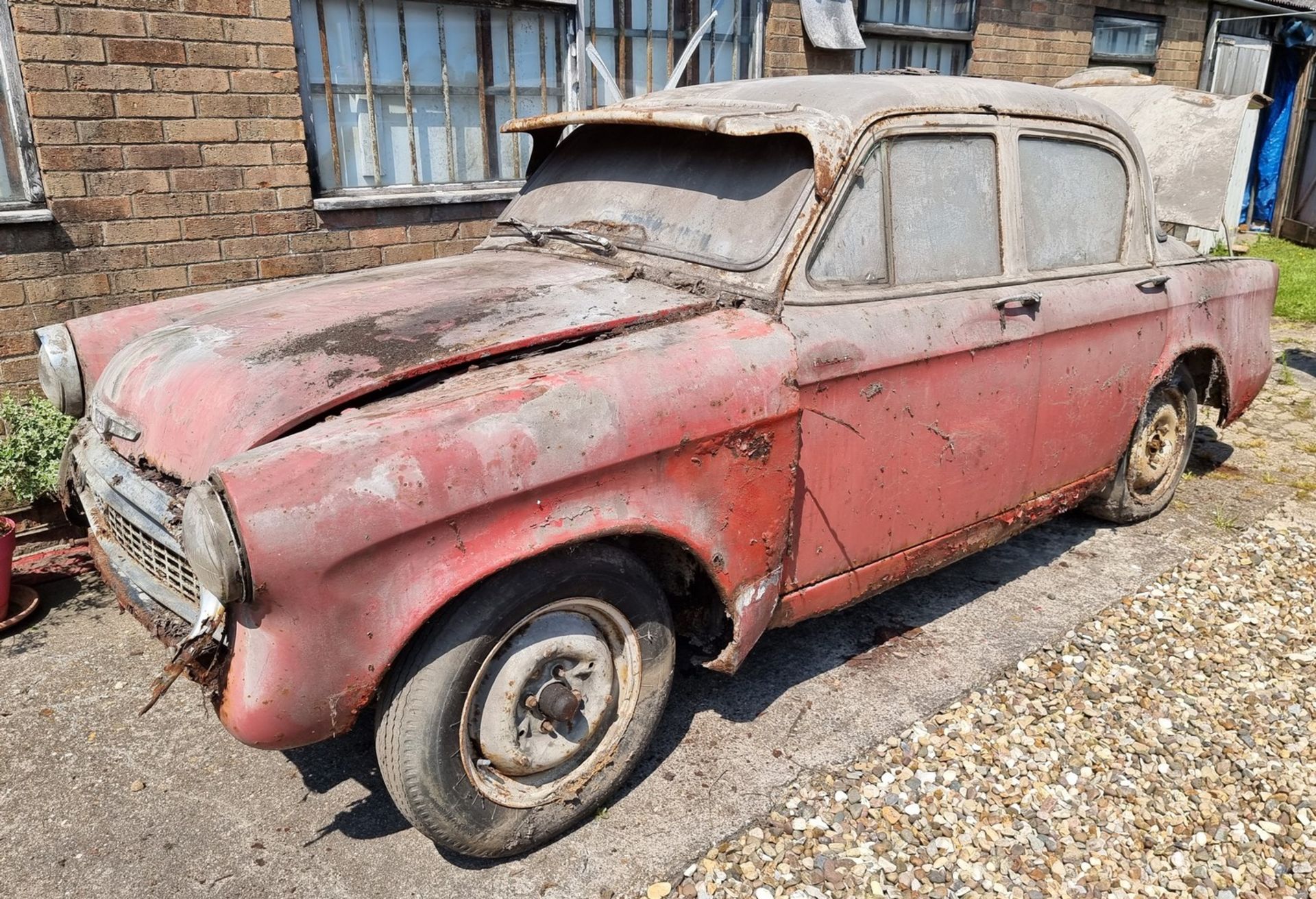 1958 Hillman Minx Series II Project, 1390cc. Registration number HXG 46. Chassis number A1821010H.