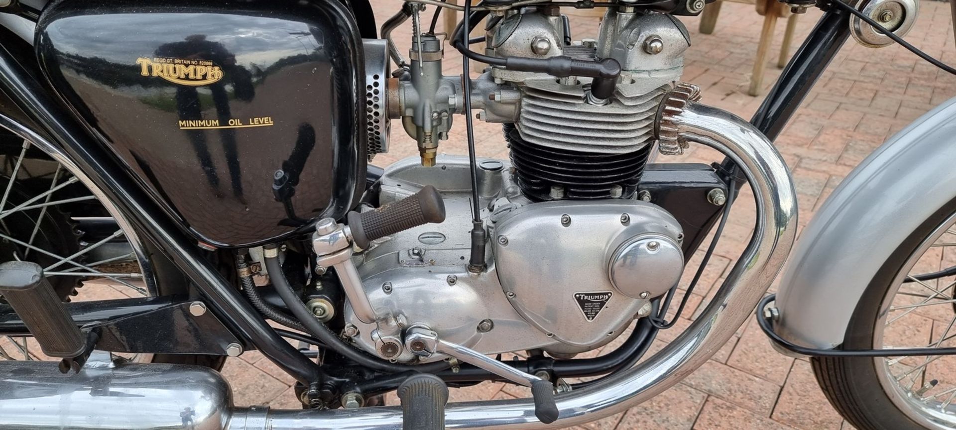 1966 Triumph 3TA, 348cc. Registration number MYU 354D. Frame number 3TA H43516. Engine number 3TA - Image 6 of 18