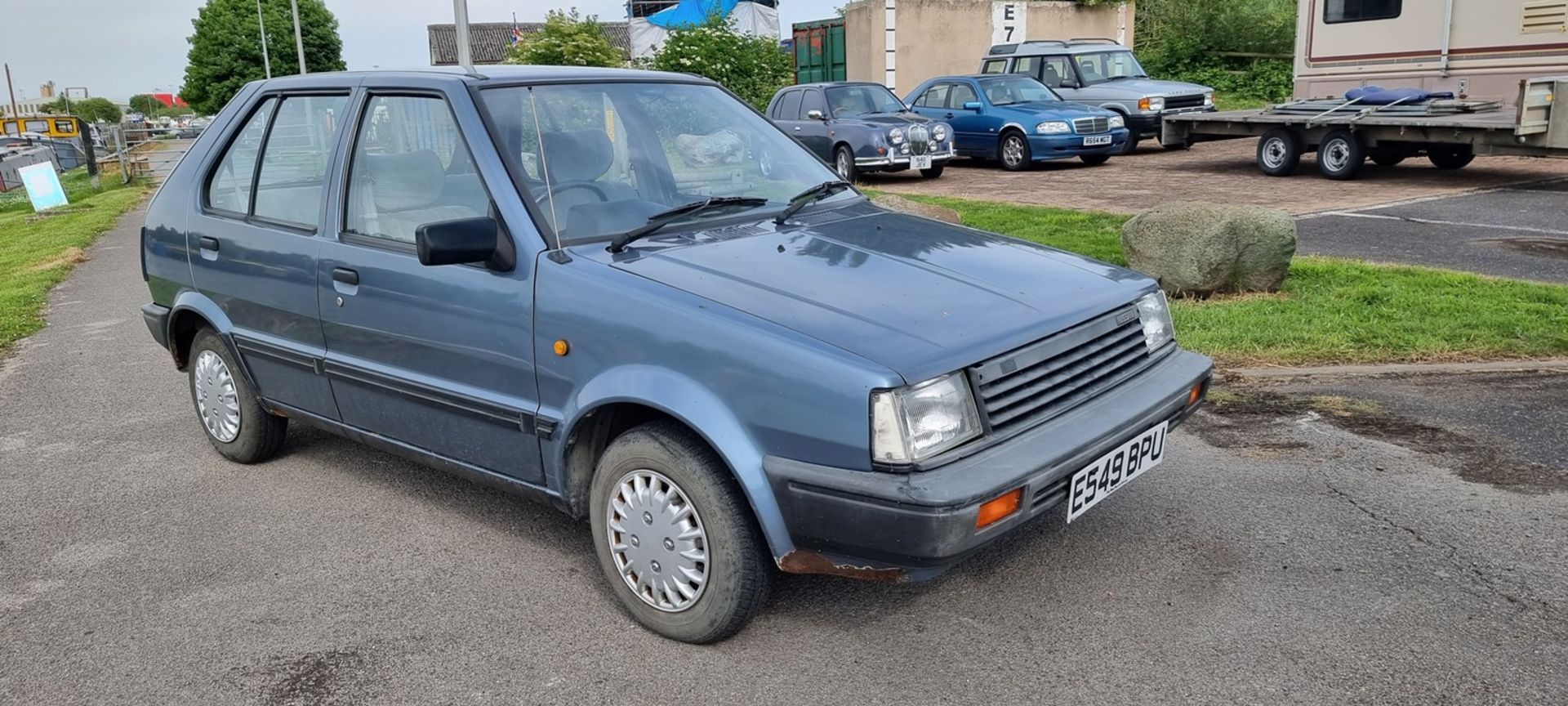 1987 Nissan Micra SGL automatic, 998cc. Registration number E549 BPU. Chassis number K10 429826.
