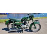 1960 Francis Barnett Falcon 87, 199cc. Registration number BGS 727A. Frame number BF 89027. Engine