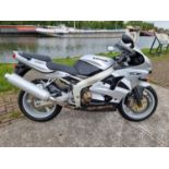 2002 Kawasaki ZX6-R A1P, 636cc. Registration number YP02 ELW. Frame number JKBZX636AAA004069. Engine