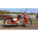 1964 Honda C110, 49cc. Registration number JMC 52B ( see text). Frame number C110 D291232. Engine