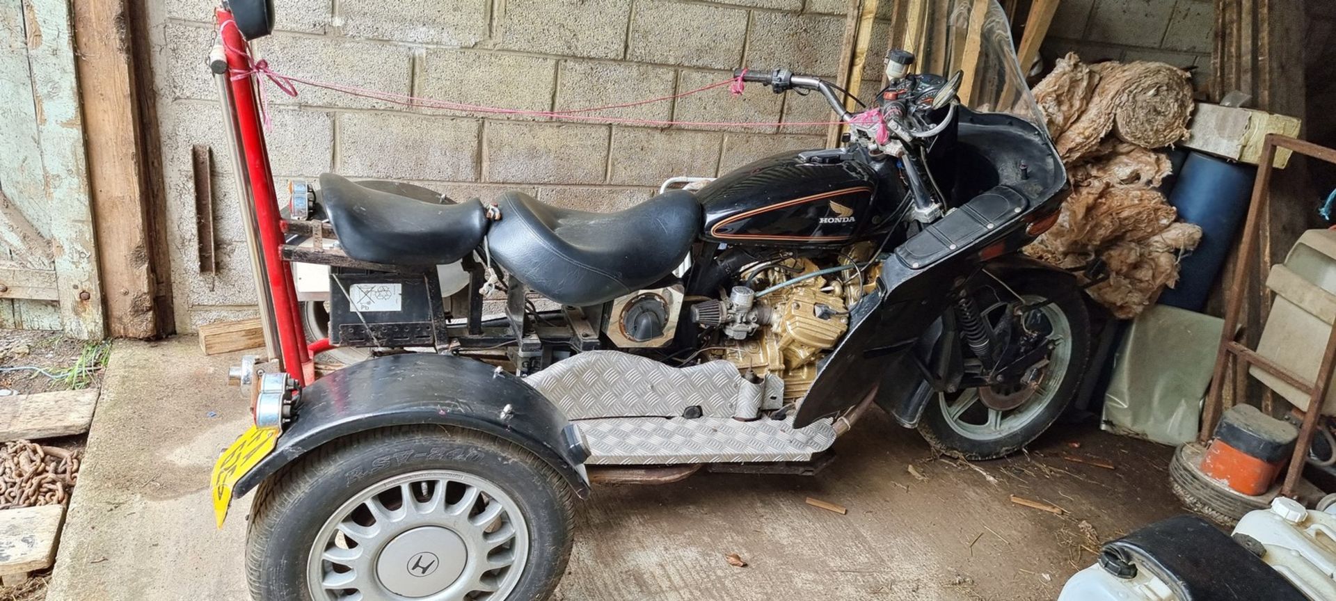 1978 Honda CX500 trike, 496cc. Registration number YFA 62F. Frame number CX500 2016831. Engine