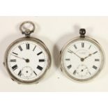 J.G. Graves, Sheffield, a silver open face key wind pocket watch, Chester 1899 and another silver