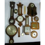 A collection of barometers