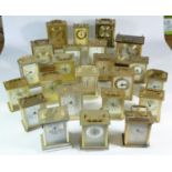 A collection of clocks to include, a President quartz carriage clock, a London Clock Company