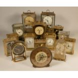 A collection of clocks to include, a Schatz anniversary clock, a Bentima 8 day mantel clock, a