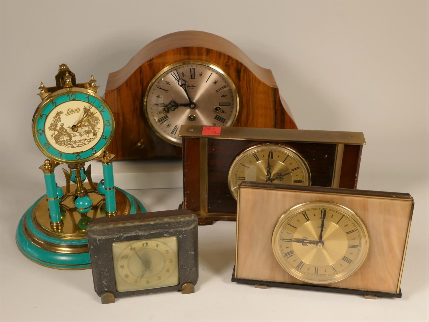 A collection of clocks to include, a Schatz anniversary clock, a Bentima 8 day mantel clock, a - Image 3 of 3