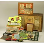 A collection of toys and games, including a Dinky Supertoy 651 Centurion tank (boxed), An early 20th