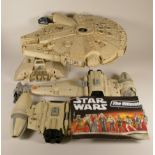Star Wars models to include, The Millennium Falcon, Jabba Hutt, X-Wing, Snow Speeder, and B-Wing.